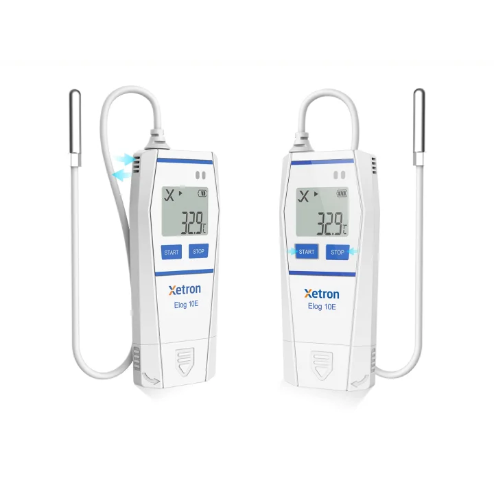 Xetron Elog10E Rejestrator temperatury czujnik zewnętrzny -30C do 70C 4 szt