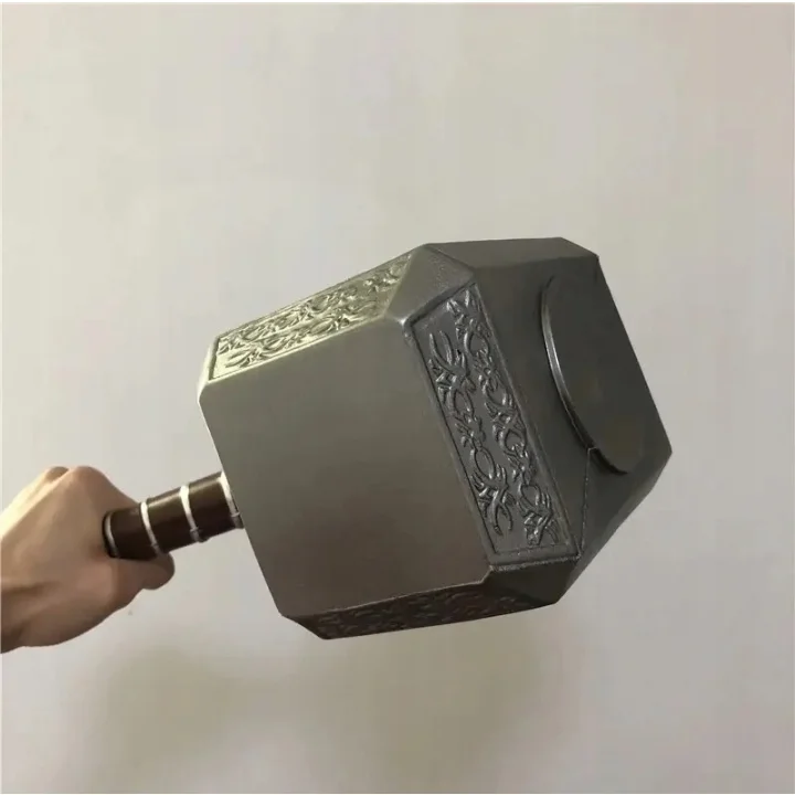 Młot Thora 1:1 Gumowy młot Mjolnir młot superbohatera do cosplayu, dekoracji lub zabawy