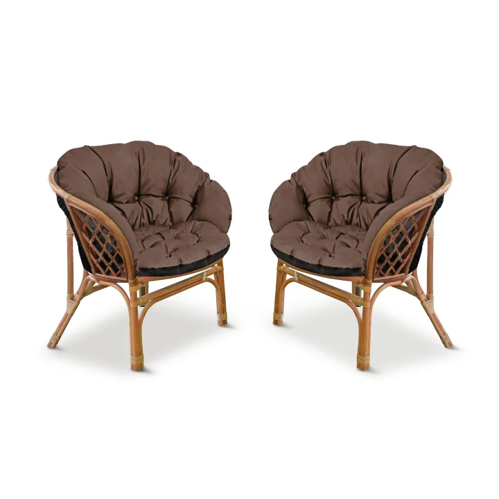 Poduszka ogrodowa 122x40 cm na krzesło huśtawkę wiszącą bocianie gniazdo wodoodporna brązowa