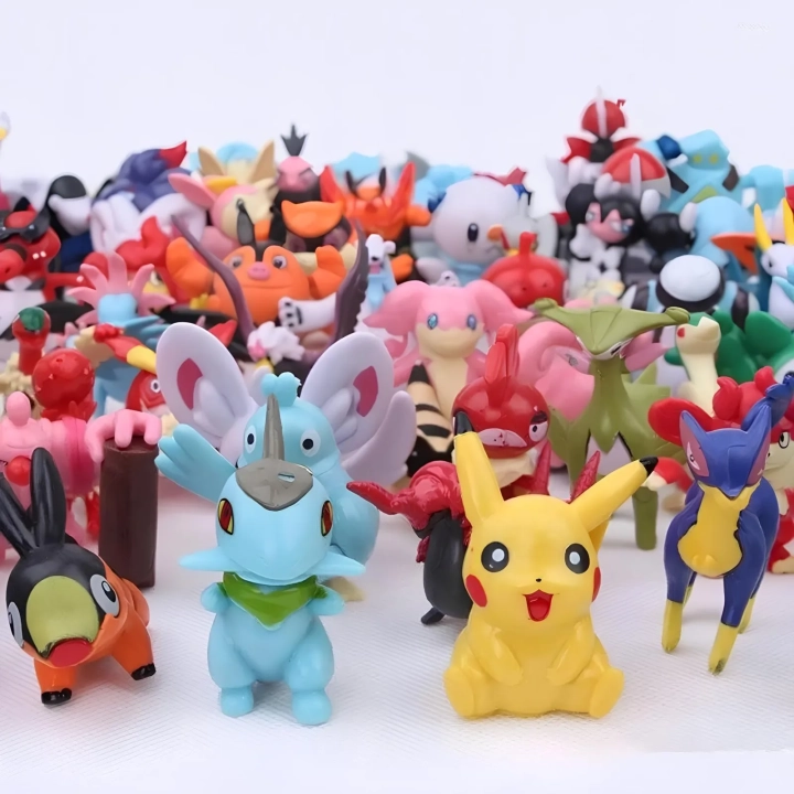 Zestaw figurek Pocket Monster 144 szt miniaturowe figurki kultowych postaci z serii