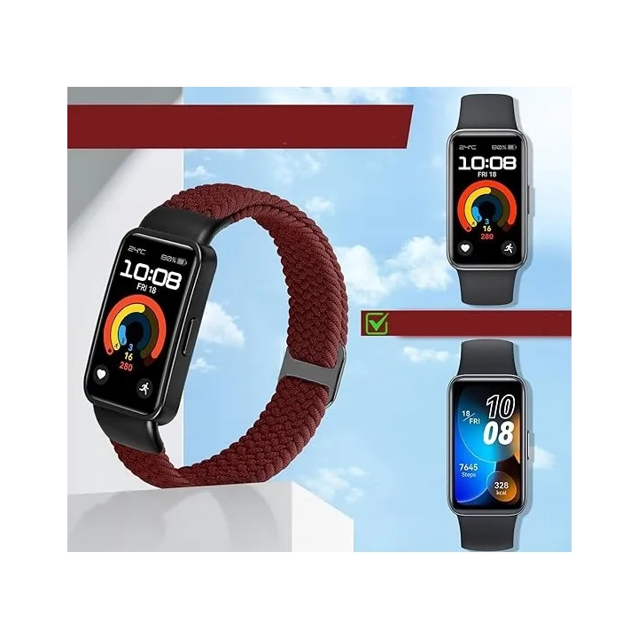 Paski plecione 2szt. do Huawei Band 9/8 Janpso regulowany nylonowy pasek