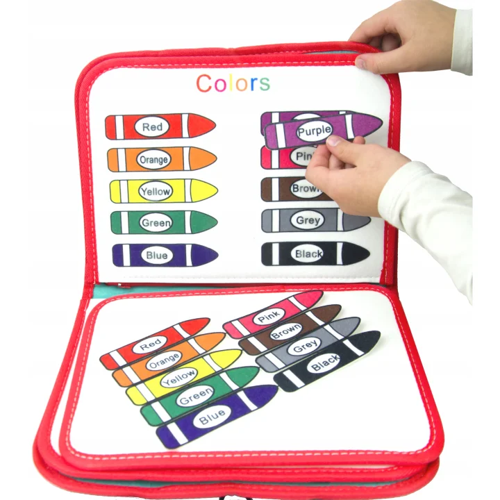 TABLICA SENSORYCZNA KOSMOS MONTESSORI MANIPULACYJNA UNIWERSALNA KSIĄŻKA 3D