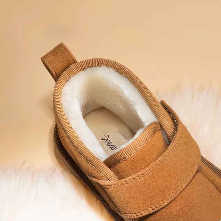 Buty zimowe dziecięce DREAM PAIRS ocieplane trapery z futerkiem dla chłopca i dziewczynki r.31