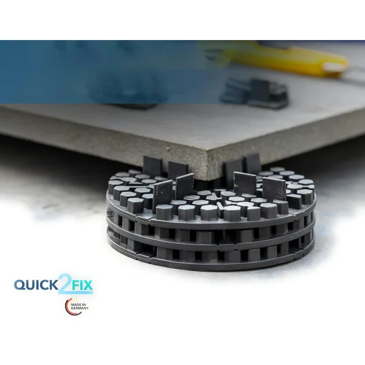 Łożyska płytowe gumowe QUICK2FIX uszczelka 2×10 mm 50 szt. do paneli tarasowych