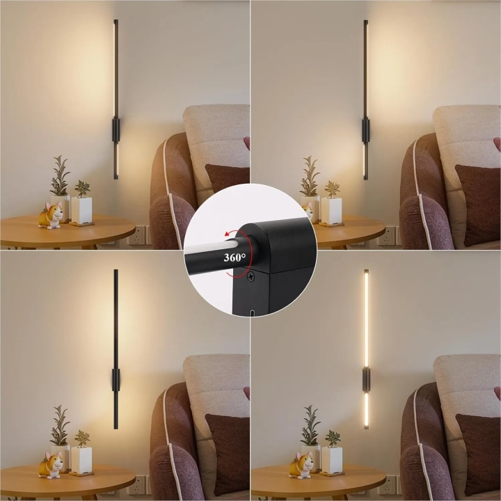 Bezprzewodowe lampy LED z pilotem 5W 6000 mAh 60 cm czarne 2 szt POWYSTAWOWE