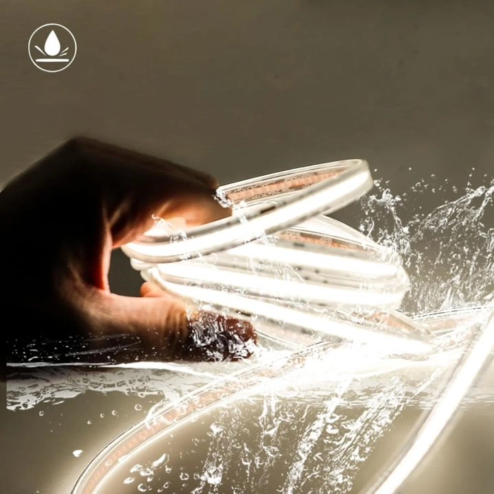 Taśma LED COB 10 m PCNING 230 V IP67 wodoodporna biała 4000K POWYSTAWOWY