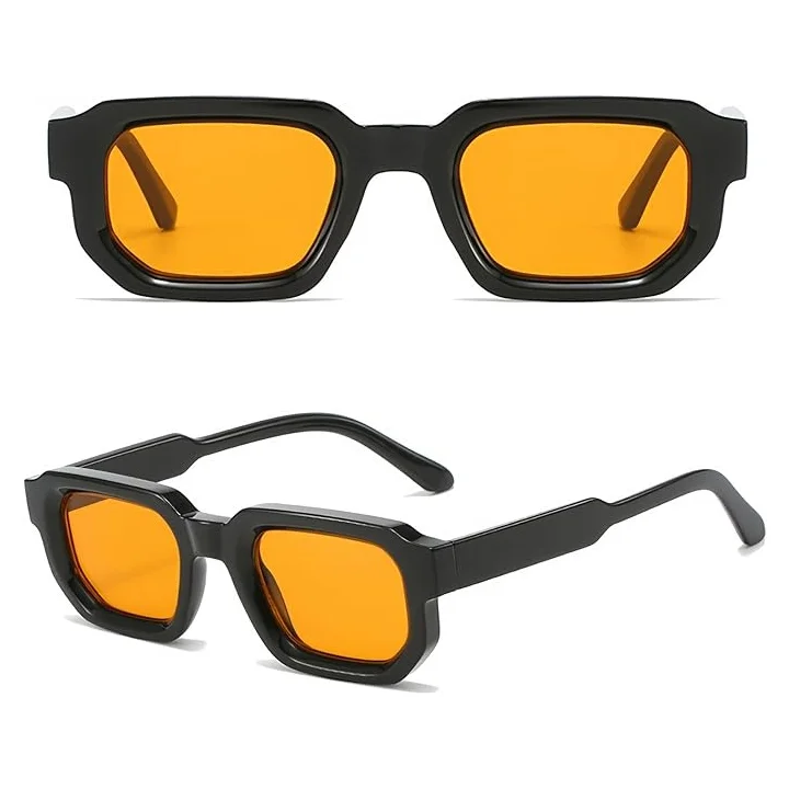 Okulary przeciwsłoneczne RUNHUIS RHS688 retro prostokątne unisex z grubą oprawką