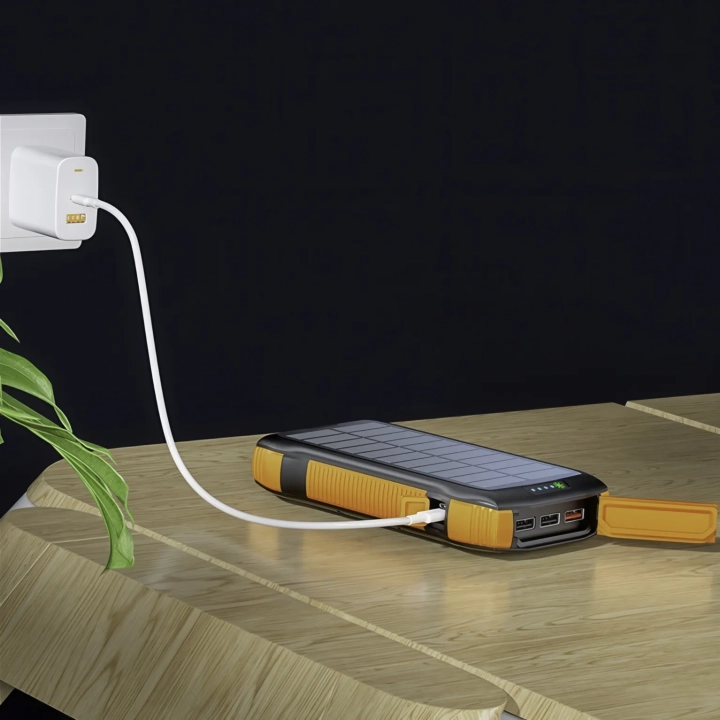 Powerbank solarny Promate SolarTank-20PDQi 20000mAh z latarką do podróży