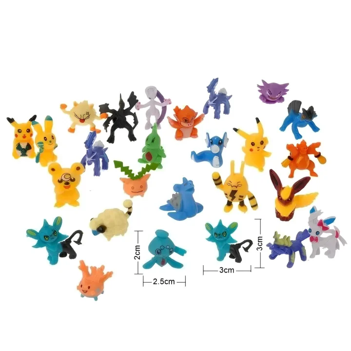 Zestaw figurek Pocket Monster 144 szt miniaturowe figurki kultowych postaci z serii