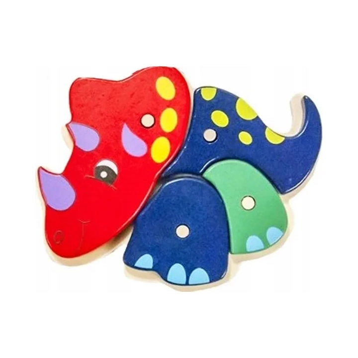 Puzzle drewniane dinozaury 4 el.
