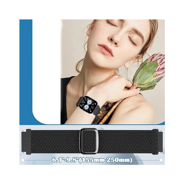 Pasek do Redmi Watch 5/5 Lite elastyczny nylonowy regulowany czarny