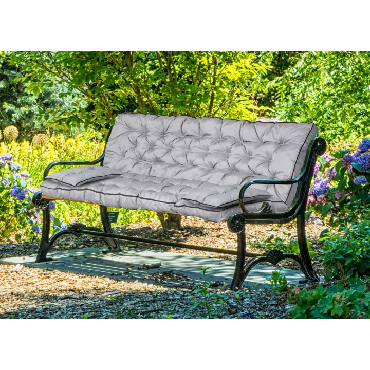 Zestaw ogrodowy wysoki bok z lamówką 180x60x50 cm szary