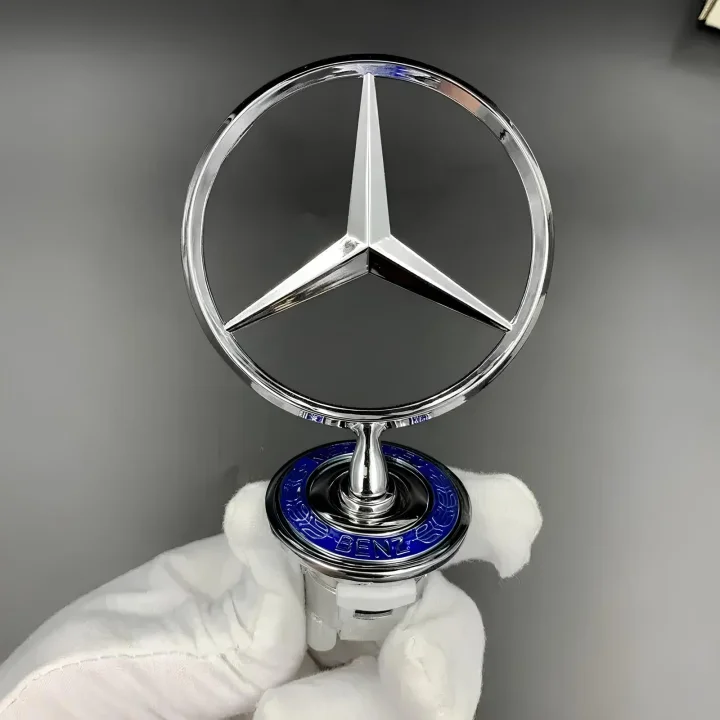 Emblemat znaczka Mercedes metal z grawerem stylowa ozdoba na maskę lub jako prezent dla fana marki