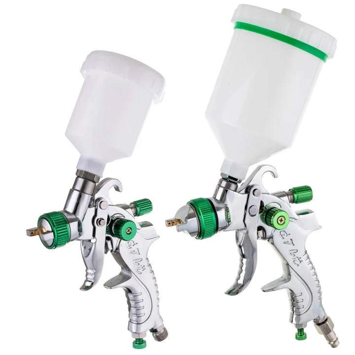 Pistolet Lakierniczy Zestaw 3x Dysza 0,8 1,4 1,7 HVLP do Malowania 600+125