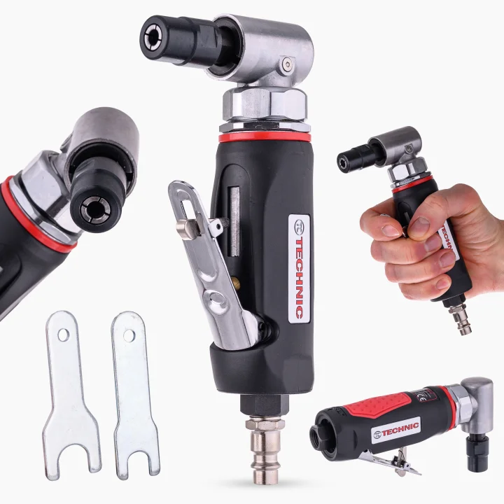 Szlifierka Trzpieniowa Kątowa Pneumatyczna 90st Trzpień 6mm TC Technic