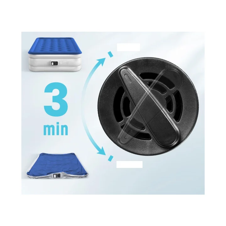 Materac dmuchany iDOO I-HOM27 przenośny z pompką, wygodny i solidny