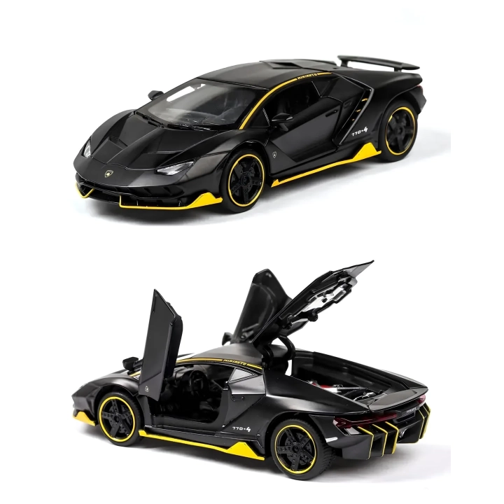 Model Lamborghini LP770 1:32 swiatło dźwiękowe metalowy samochodzik z otwieranymi drzwiami, światłem i dźwiękiem do kolekcji i zabawy