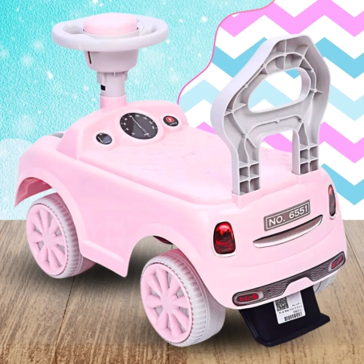 JEŹDZIK MINI COOPER CHODZIK PCHACZ KLAKSON RÓŻOWY DLA DZIECKA, DZIEWCZYNKI
