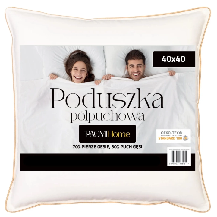 Poduszka półpuchowa 40x40 (70% pierze, 30% puch)