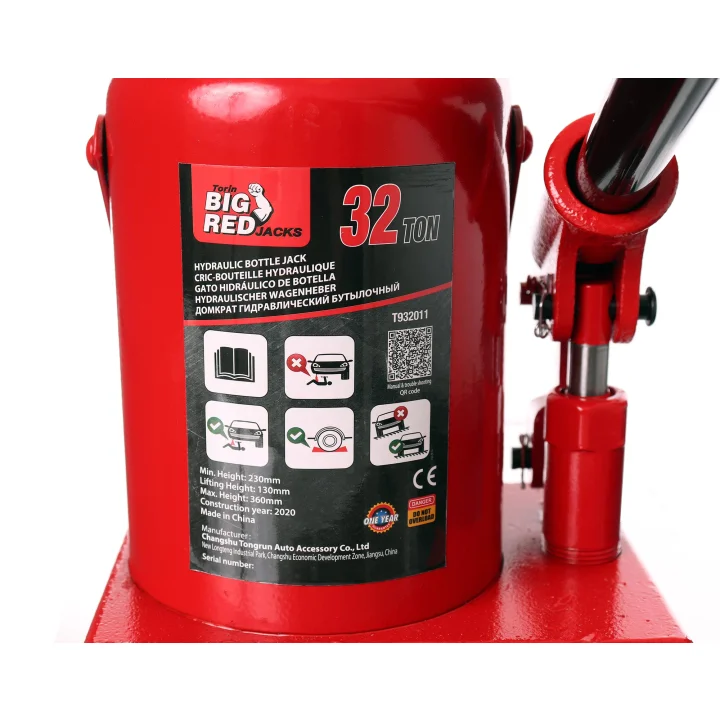 Podnośnik Słupkowy Butelkowy Lewarek Hydrauliczny TORIN 32T Tir Ciężarowe