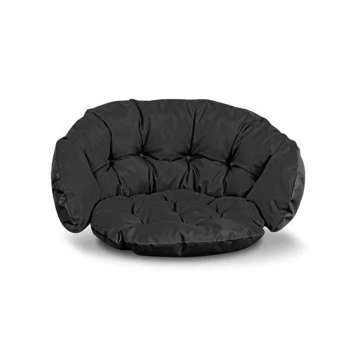 Zestaw ogrodowy 2x122x40cm + 190x40cm na krzesło kanapę huśtawkę meble rattanowe wodoodporny czarny