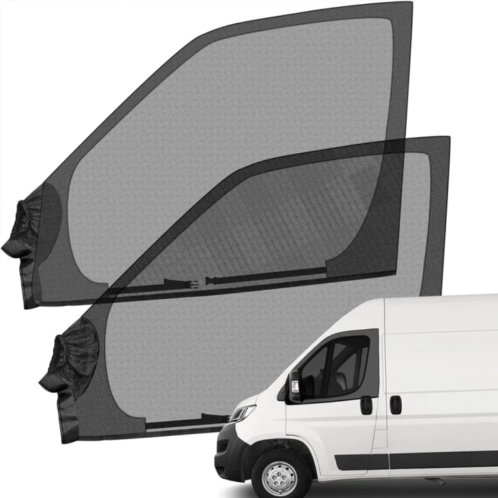 Moskitiery szyb drzwi przednich FIAT Ducato 2006-2025 ochrona przed owadami