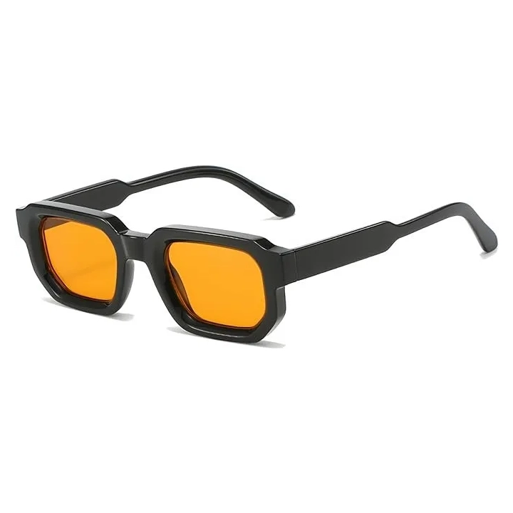 Okulary przeciwsłoneczne RUNHUIS RHS688 retro prostokątne unisex z grubą oprawką