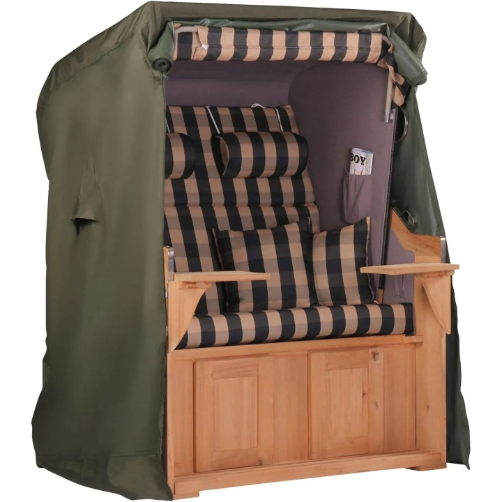Pokrowiec na leżak plażowy 130 cm Hanse Oxford 600D zielony zimowy