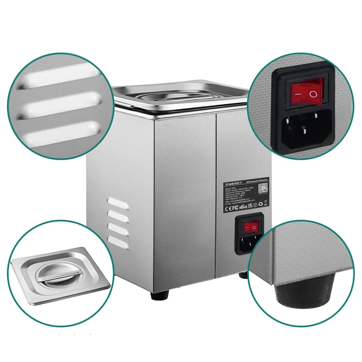 Myjka ultradźwiękowa Swarey 2,5L z podgrzewaczem timer i 40kHz POWYSTAWOWY