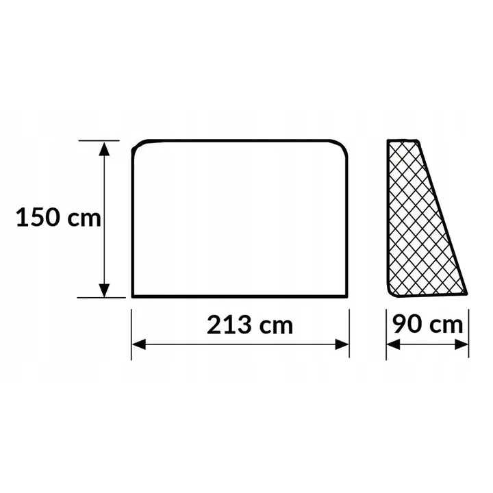 DUŻA METALOWA BRAMKA PIŁKARSKA 213x150x90 SIATKA