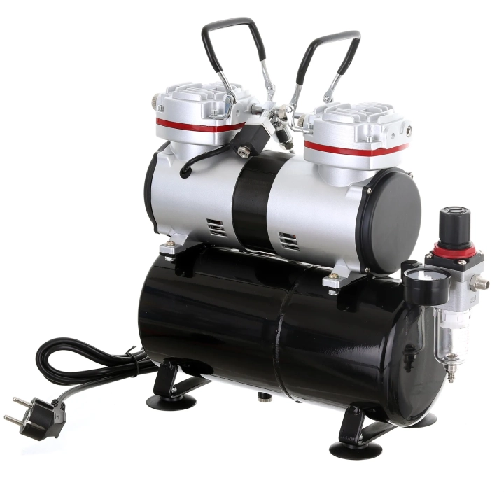 Kompresor z Butlą 3L 40 L/min AS-196 Dwutłokowy z Butlą 2-tłoki Fengda