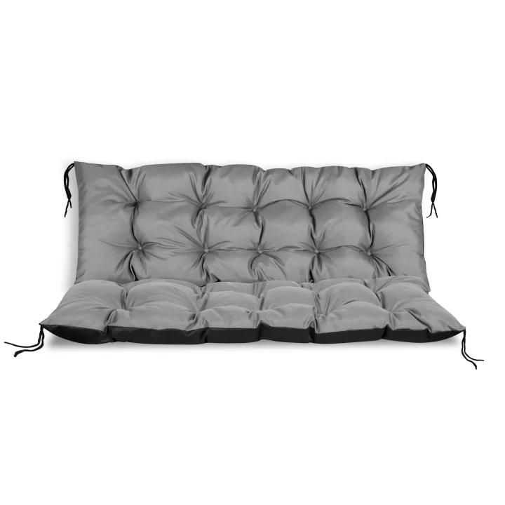 Poduszka ogrodowa 120x40 cm na ławkę palety wodoodporna szara