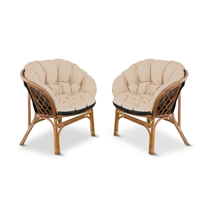 Poduszka ogrodowa 122x40 cm na krzesło huśtawkę wiszącą bocianie gniazdo wodoodporna beżowa