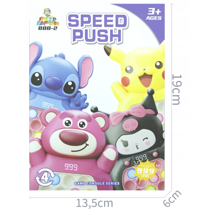 GRA ELEKTRONICZNA POP IT ZRĘCZNOŚCIOWA KONSOLA STITCH ZABAWKA SENSORYCZNA