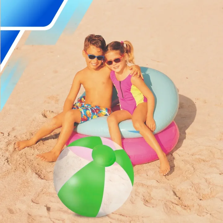 PIŁKA PLAŻOWA DMUCHANA NA BASEN OGRÓD DUŻA 53 CM ZIELONA