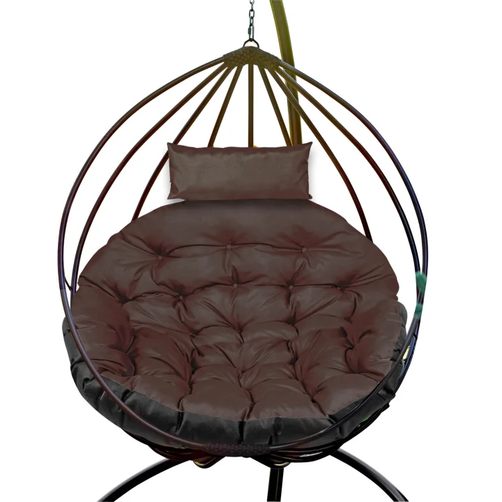 Poduszka ogrodowa 120 cm na krzesło wiszące bocianie gniazdo wodoodporna brązowa