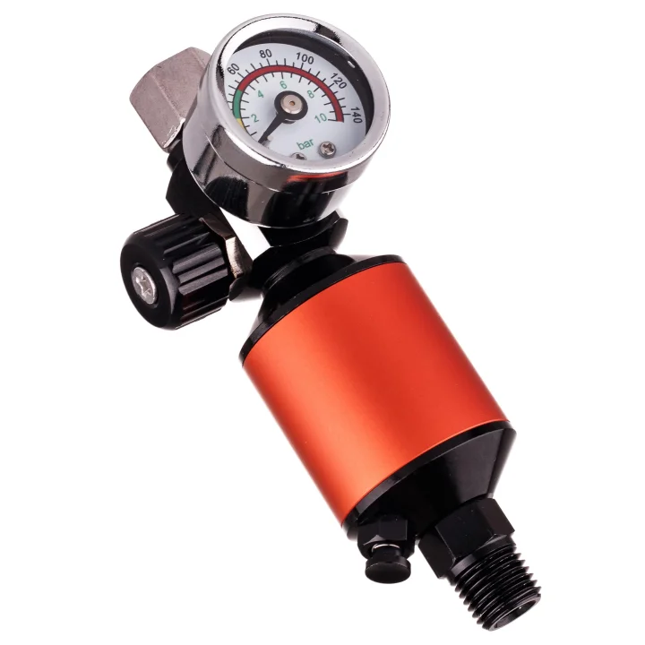 REDUKTOR CIŚNIENIA MANOMETR ODWADNIACZ PISTOLETU LAKIERNICZEGO KRÓCIEC 1/4