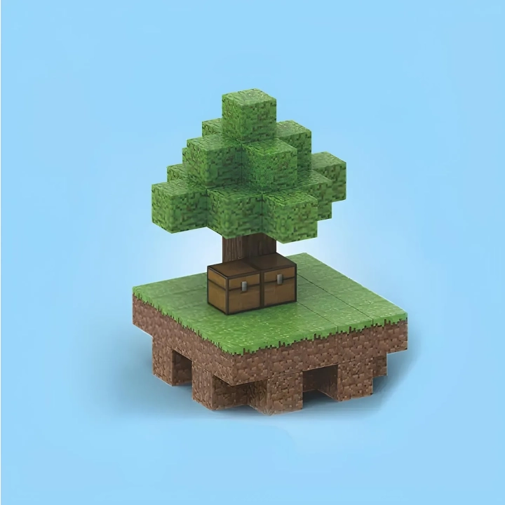 Klocki konstrukcyjne magnetycznt Minecraft 64 elementy +2 losowe figrurki