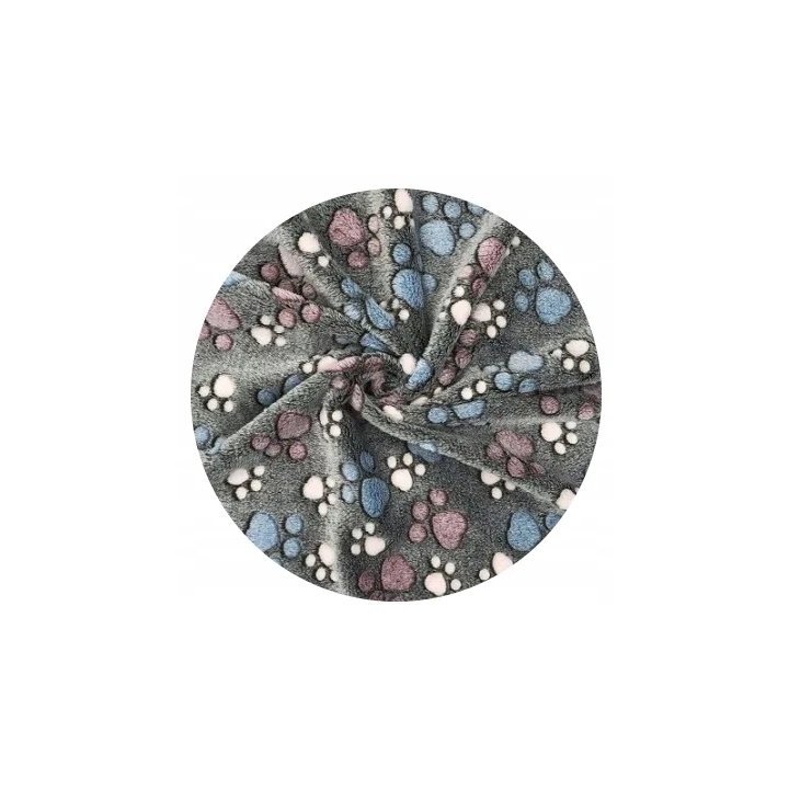 Koc polarowy 100x70 cm łapy ciemne