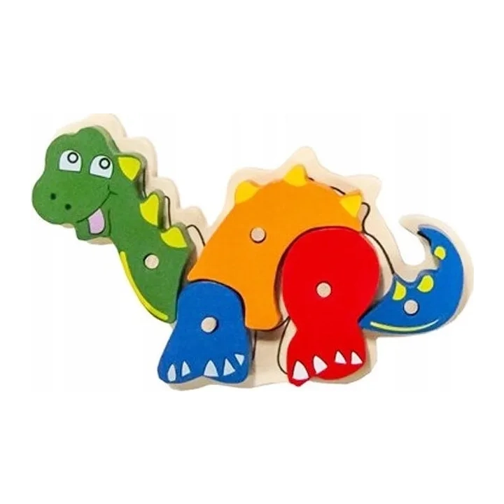 Puzzle drewniane dinozaury 5 el.