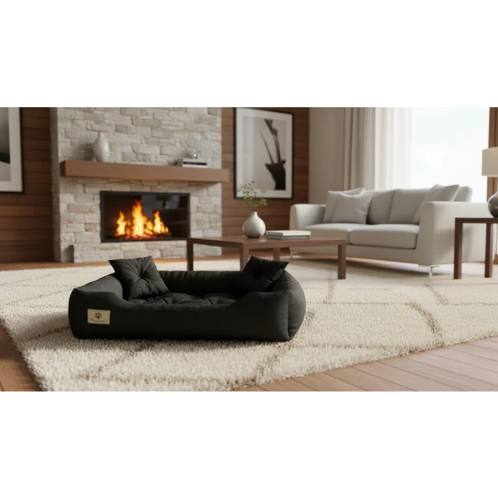 Legowisko dla psa kojec PRESTIGE 115x95 cm wodoodporne czarne