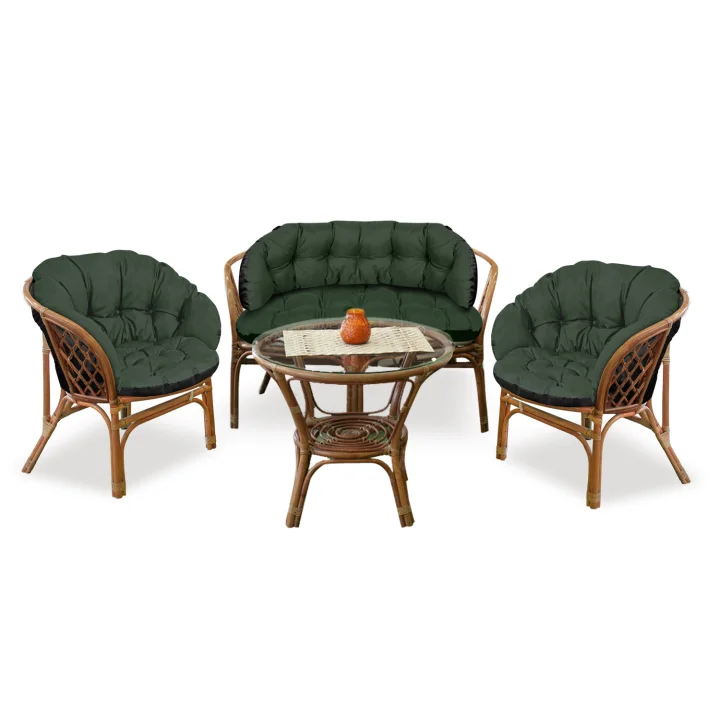 Poduszka ogrodowa 122x40 cm na krzesło huśtawkę wiszącą bocianie gniazdo wodoodporna zielona