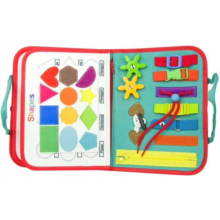 TABLICA SENSORYCZNA KOSMOS MONTESSORI MANIPULACYJNA UNIWERSALNA KSIĄŻKA 3D
