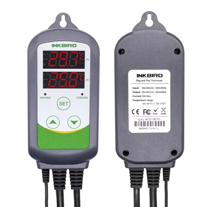 Termoregulator Inkbird ITC-308S Cyfrowy Sterownik do Ogrzewania i Chłodzenia
