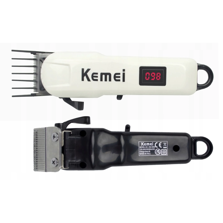 KM-809A KEMEI BEZPRZEWODOWA MASZYNKA DO STRZYŻENIA WŁOSÓW GOLARKA LCD USB
