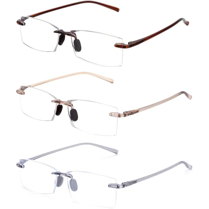 Okulary do czytania bezramkowe TERAISE lekkie unisex antyblue light