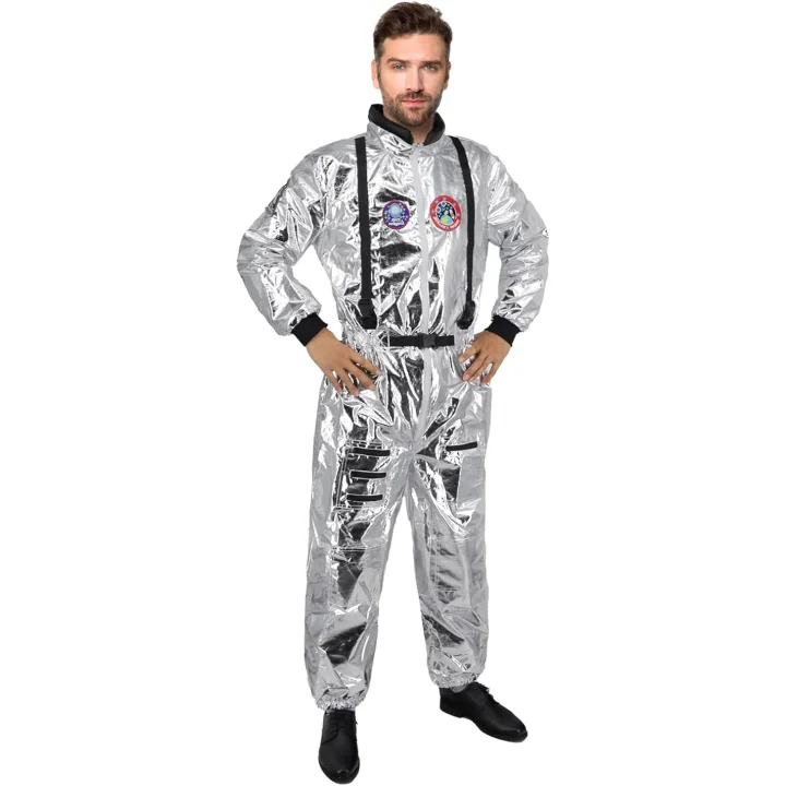 Kostium astronauta srebrny unisex dla dorosłych karnawał S UWXOZO