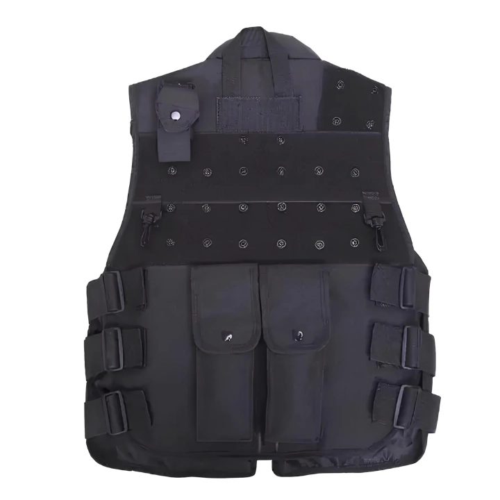 Kamizelka taktyczna, wojskowa czarna policja SWAT kamizelka ochronna militarna