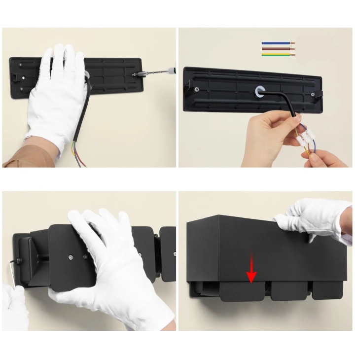 Lampy ogrodowe Kingwen 2 szt 30W czarne IP65 3000K regulowany kąt