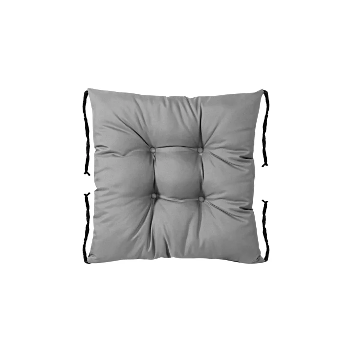 Poduszka ogrodowa 42x42 cm na krzesło wodoodporna szara
